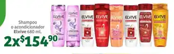 Shampoo o acondicionador Elvive 680 ml. x 2