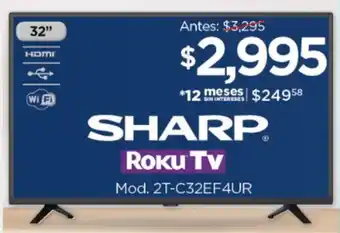 Chedraui SHARP Roku TV 32" oferta