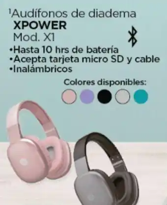 Chedraui Audífonos de diadema XPOWER Mod. X1 oferta