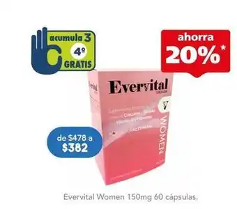 Farmacia San Pablo Evervital - women 150mg 60 cápsulas oferta