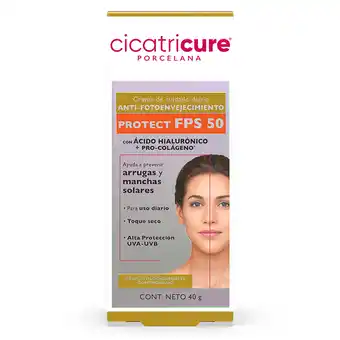 Cicatricure Porcelana Crema Cuidado Diario Anti- Fotoenvejecimiento FPS 50 Efecto Mate