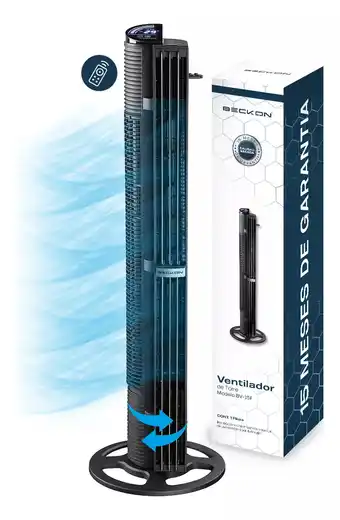 Mercado Libre Ventilador De Torre Turbo Power 6 Velocidades +control Remoto +oscilación Con Modos De Uso Y Display Led - 102cm Beckon oferta