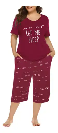 Pijama De Gran Tamaño Con Cuello En V De Moda Para Mujer