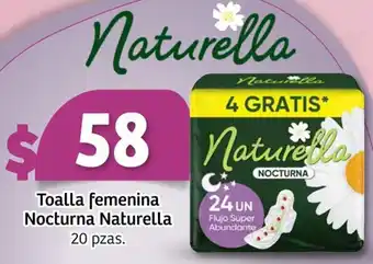 Toalla femenina Nocturna Naturella 20 pzas.