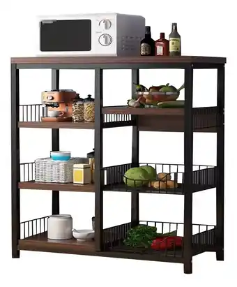 Mercado Libre Rack Mueble Multiusos Cajon Repisas Microondas Cocina Hogar oferta