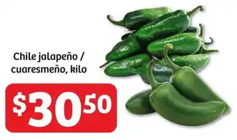 Soriana Híper Chile jalapeño / cuaresmeño, kilo oferta