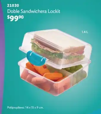 BetterWare Doble Sandwichera Lockit 1.4L oferta