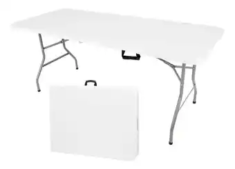 Mesa de exterior Gaon HDPE01 de acero/plástico color blanco