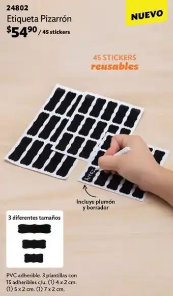 Etiqueta Pizarrón