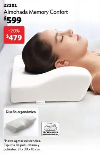 BetterWare Almohada Memory Confort oferta