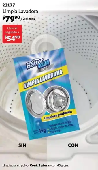 BetterWare Limpia Lavadora 2 piezas oferta