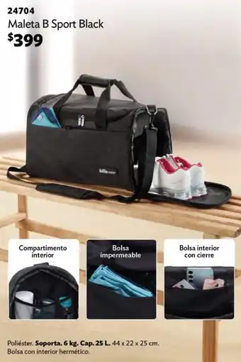 BetterWare Maleta B Sport Black $399 oferta