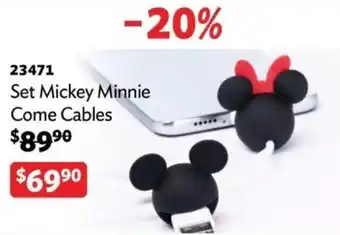 BetterWare Set Mickey Minnie Come Cables oferta