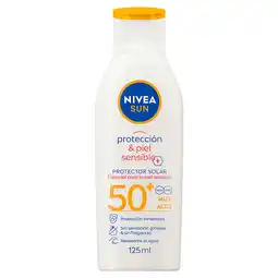 Farmacias YZA NIVEA SUN Protector Solar Corporal Protect & Sensitive FPS 50 125 ml oferta