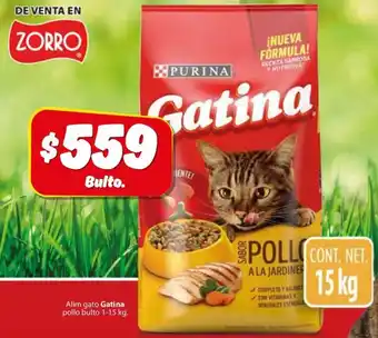 Zorro Alim gato Gatina pollo bulto 1-15 kg. oferta