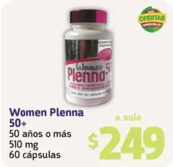 Farmacias YZA Women Plenna 50+ 60 cápsulas oferta