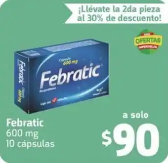 Farmacias YZA Febratic 600 mg 10 cápsulas oferta