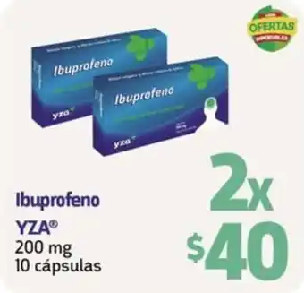 Farmacias YZA Ibuprofeno YZA 200 mg 10 cápsulas x 2 oferta