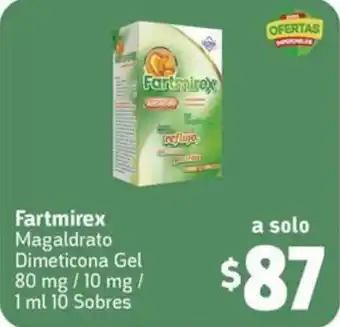 Farmacias YZA Fartmirex Magaldrato Dimeticona Gel 80 mg / 10 mg/ 1 ml 10 Sobres oferta