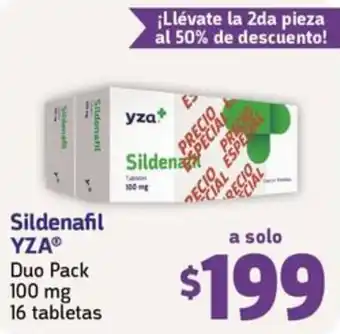 Farmacias YZA Sildenafil YZA Duo Pack 100 mg 16 tabletas oferta