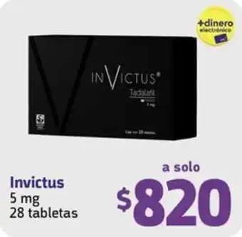 Farmacias YZA Invictus 5 mg 28 tabletas oferta