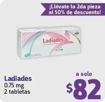 Ladiades 0.75 mg 2 tabletas