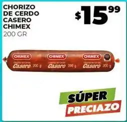 Chimex - chorizo de cerdo casero