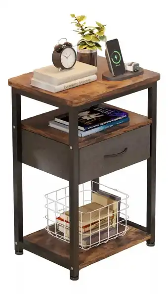 Mercado Libre Buró Minimalista Mesita De Noche Vintage Cajon Para Recamara oferta