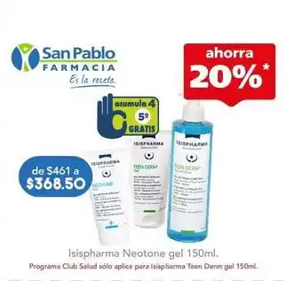 Farmacia San Pablo Isispharma - neotone gel 150ml oferta