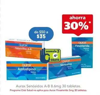 Farmacia San Pablo Aurax - senosidos a-b 8.6mg 30 tabletas oferta