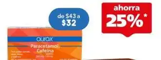 Farmacia San Pablo Aurax - paracetamol/cafeina 500/50mg 20 tabletas oferta