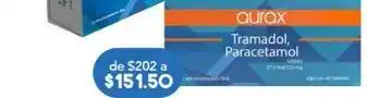 Farmacia San Pablo Aurax - tramadol-paracetamol 37.5/325mg 40 tabletas oferta