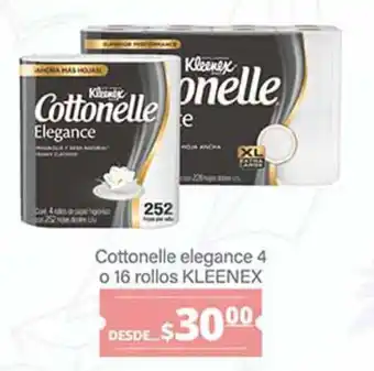 Cottonelle elegance 4 o 16 rollos KLEENEX