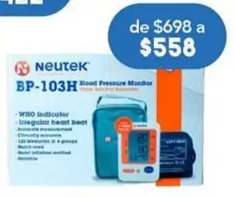 Farmacia San Pablo Neutek baumanómetro BP-103H 1 pieza oferta