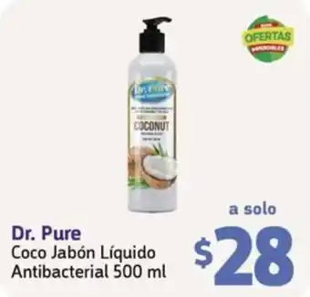 Farmacias YZA Dr. Pure Coco Jabón Líquido Antibacterial 500 ml oferta