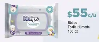 Farmacias YZA Bbtips Toalla Húmeda 100 pz oferta