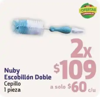 Farmacias YZA Nuby Escobillón Doble Cepillo 1 pieza oferta