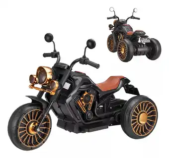 Motocicleta Eléctrica Tres Para Niños Con Música Y Luz Negro