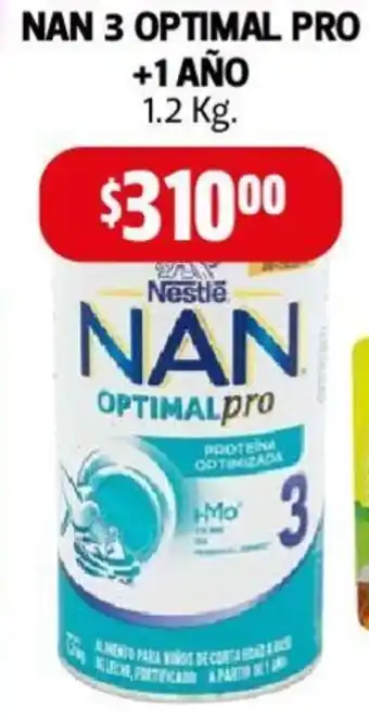Farmacias Guadalajara NAN 3 OPTIMAL PRO +1 AÑO 1,2kg oferta