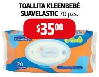 Farmacias Guadalajara TOALLITA KLEENBEBÉ SUAVELASTIC 70 pzs. oferta