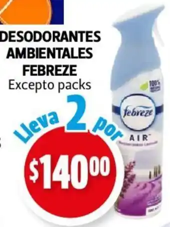 Farmacias Guadalajara DESODORANTES AMBIENTALES FEBREZE Excepto packs oferta