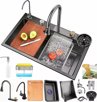 Mercado Libre Fregadero De Cocina De Acero Inoxidable Con Accesorios 80x45 oferta