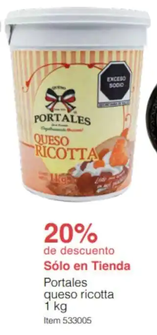 Costco Portales queso ricotta 1kg oferta