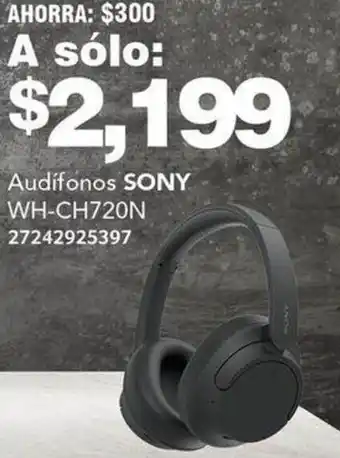 City Club Audífonos SONY WH-CH720N oferta