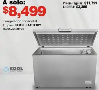 City Club Congelador horizontal 13 pies KOOL FACTORY oferta