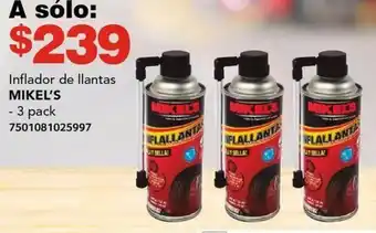 City Club Inflador de llantas MIKEL'S 3 pack oferta