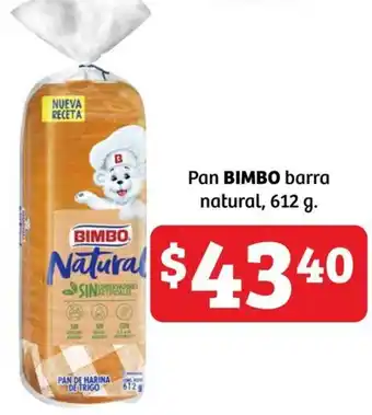 Soriana Híper Pan BIMBO barra natural 612g oferta