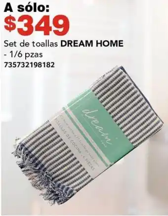 City Club Set de toallas DREAM HOME 1/6 pzas oferta