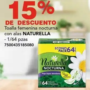 City Club Toalla femenina nocturna con alas NATURELLA 1/64pzas oferta