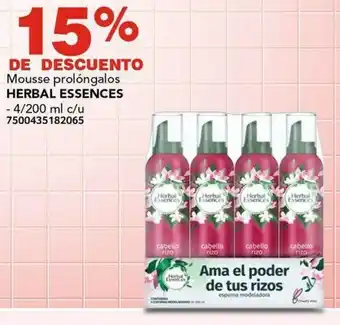 City Club Mousse prolóngalos HERBAL ESSENCES 4/200ml oferta